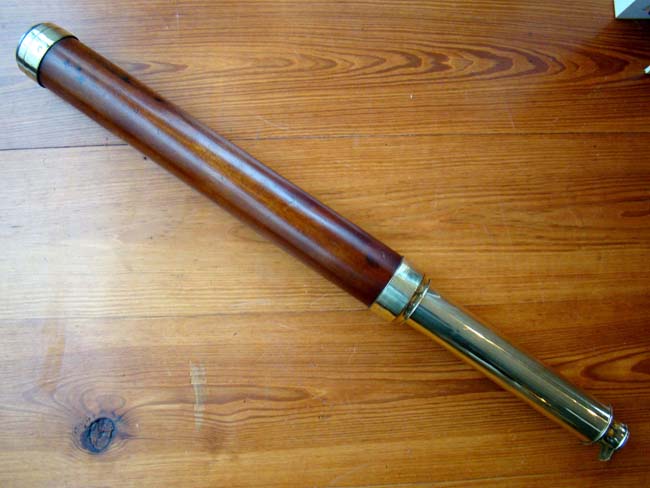 A good English mahogany single-draw mariners' telescope circa 1835